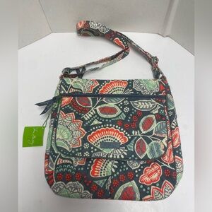 Vera Bradley Nomadic Floral Double Zip Mailbag Crossbody Bag Purse - Brand New